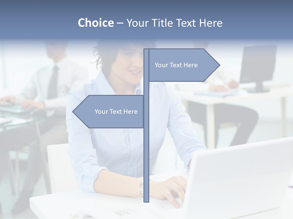 People Concentration Laptop PowerPoint Template