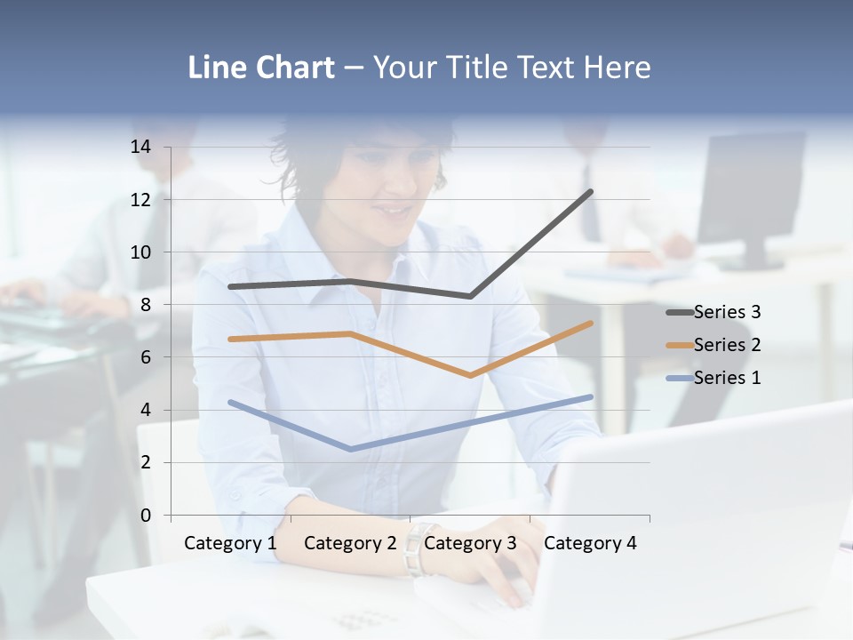 People Concentration Laptop PowerPoint Template