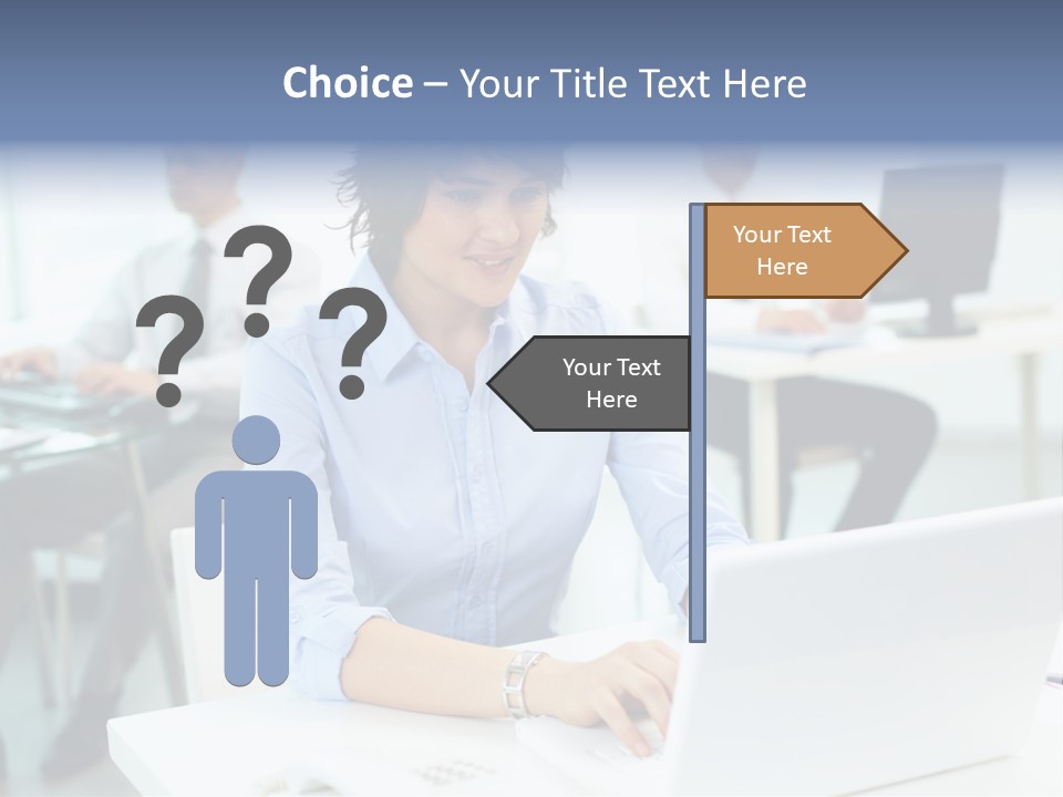 People Concentration Laptop PowerPoint Template