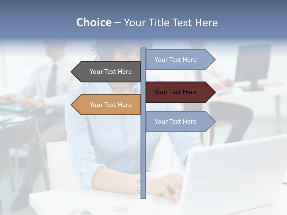 People Concentration Laptop PowerPoint Template