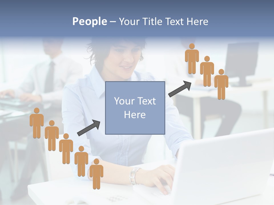 People Concentration Laptop PowerPoint Template