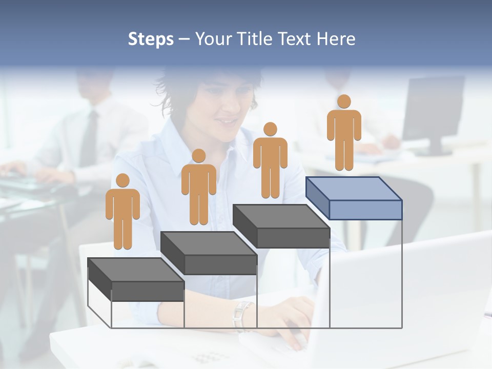 People Concentration Laptop PowerPoint Template