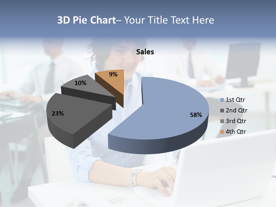 People Concentration Laptop PowerPoint Template
