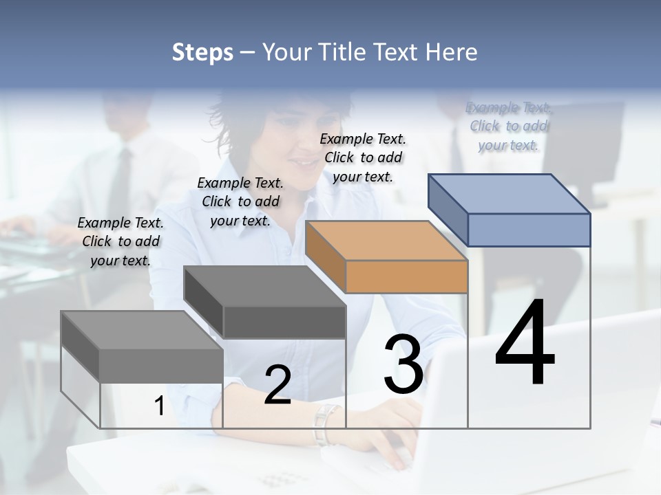 People Concentration Laptop PowerPoint Template