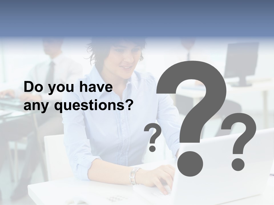 People Concentration Laptop PowerPoint Template