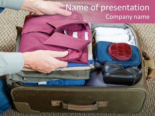 Baggage Stack Trip PowerPoint Template