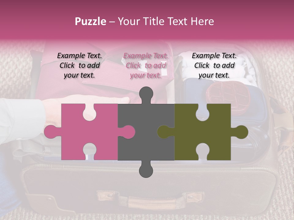 Baggage Stack Trip PowerPoint Template