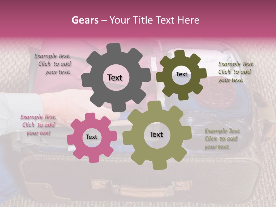 Baggage Stack Trip PowerPoint Template