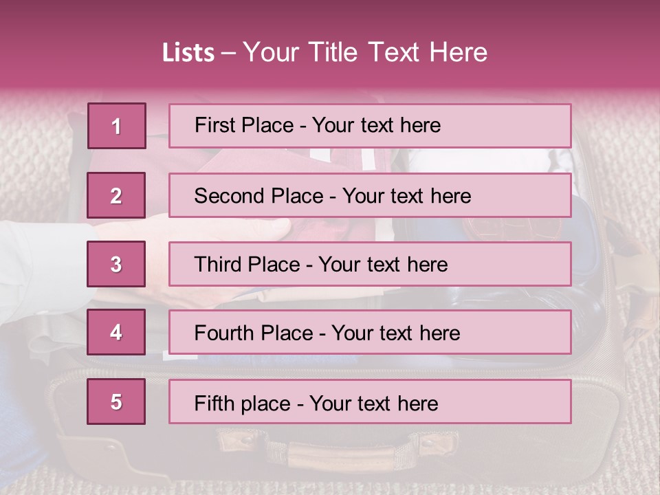 Baggage Stack Trip PowerPoint Template