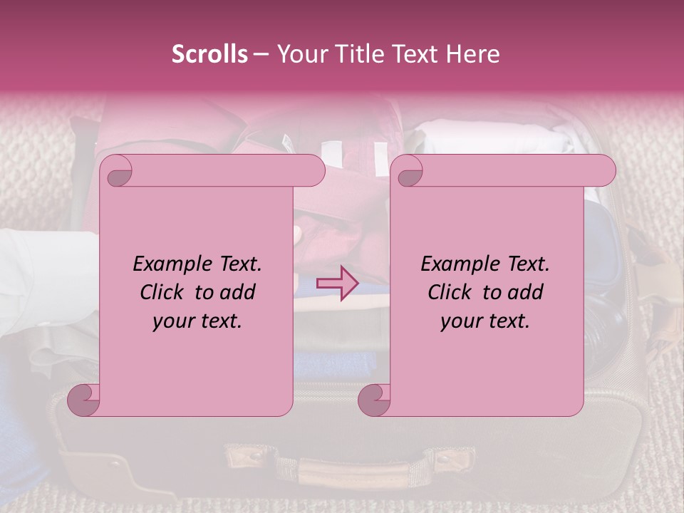 Baggage Stack Trip PowerPoint Template