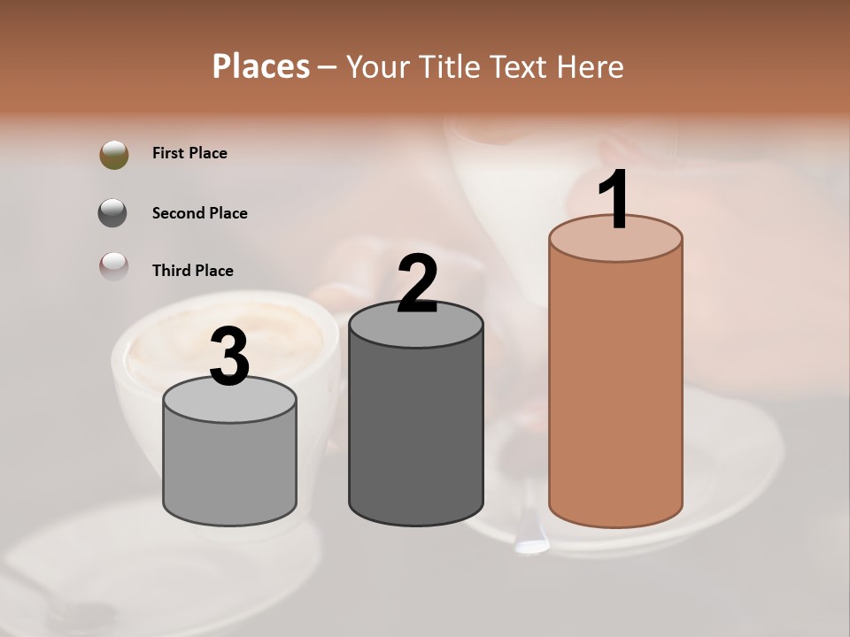 A Couple Of People Holding Cups Of Coffee PowerPoint Template