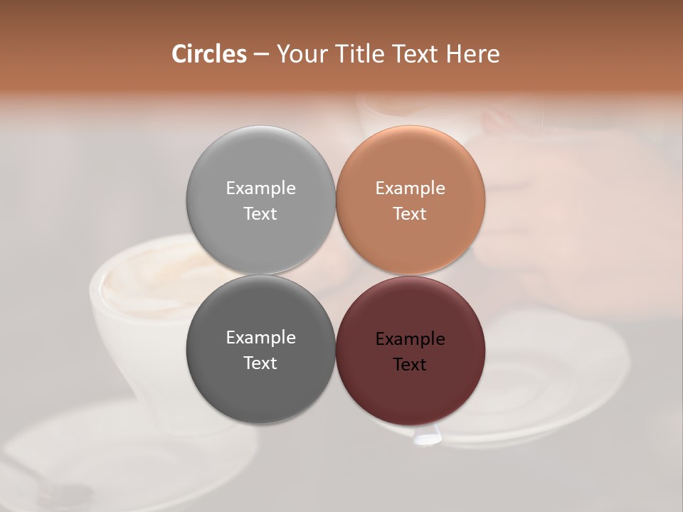A Couple Of People Holding Cups Of Coffee PowerPoint Template