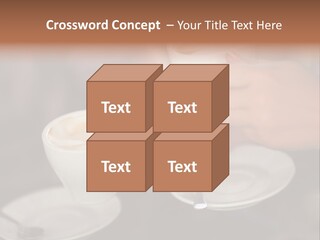 A Couple Of People Holding Cups Of Coffee PowerPoint Template