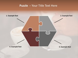 A Couple Of People Holding Cups Of Coffee PowerPoint Template