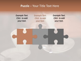 A Couple Of People Holding Cups Of Coffee PowerPoint Template