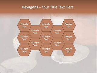 A Couple Of People Holding Cups Of Coffee PowerPoint Template