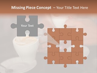 A Couple Of People Holding Cups Of Coffee PowerPoint Template