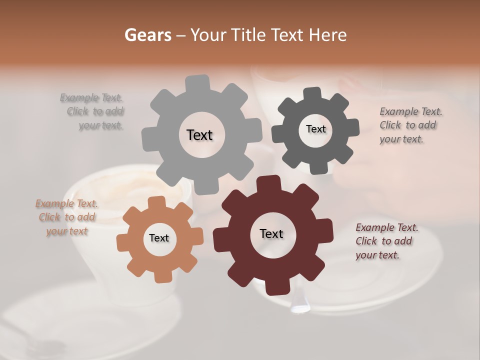 A Couple Of People Holding Cups Of Coffee PowerPoint Template