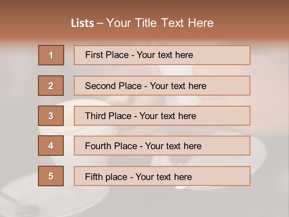 A Couple Of People Holding Cups Of Coffee PowerPoint Template
