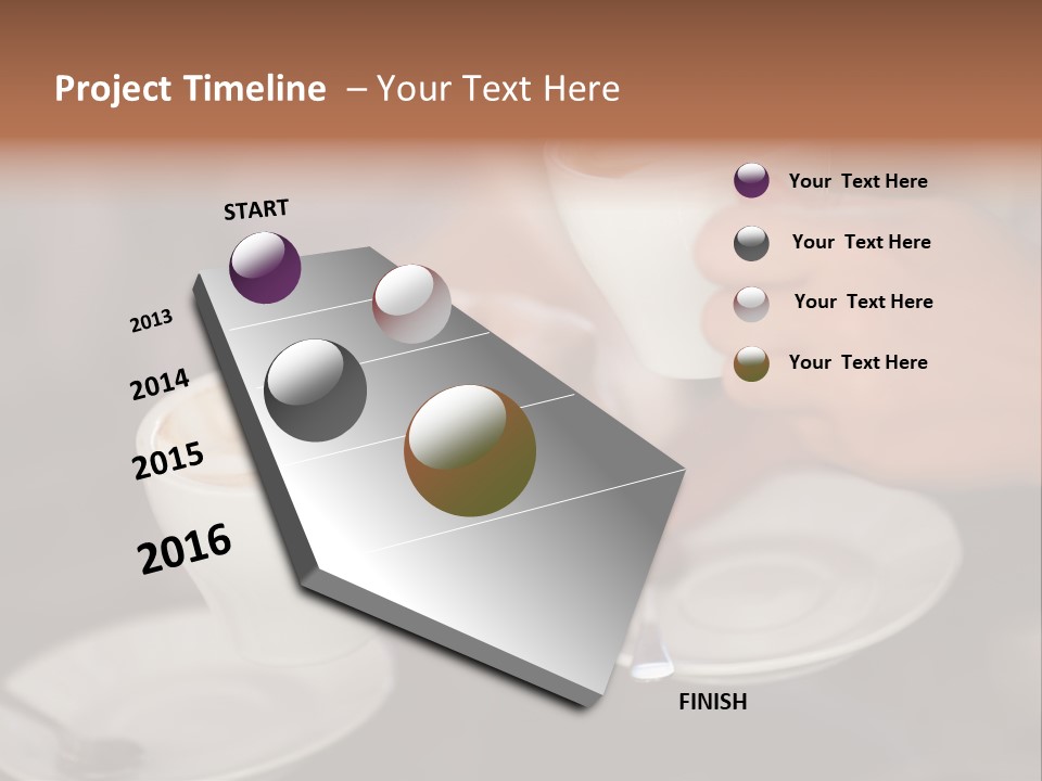 A Couple Of People Holding Cups Of Coffee PowerPoint Template