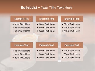 A Couple Of People Holding Cups Of Coffee PowerPoint Template