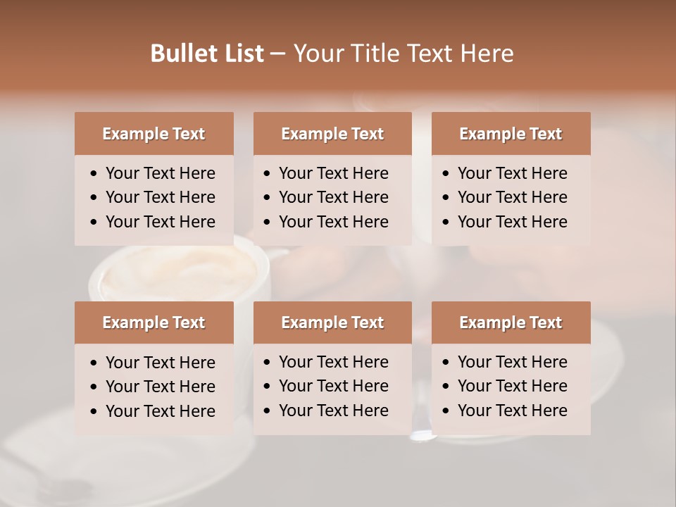 A Couple Of People Holding Cups Of Coffee PowerPoint Template