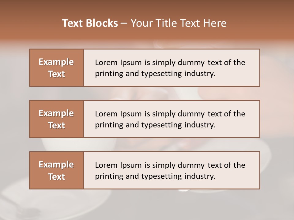 A Couple Of People Holding Cups Of Coffee PowerPoint Template