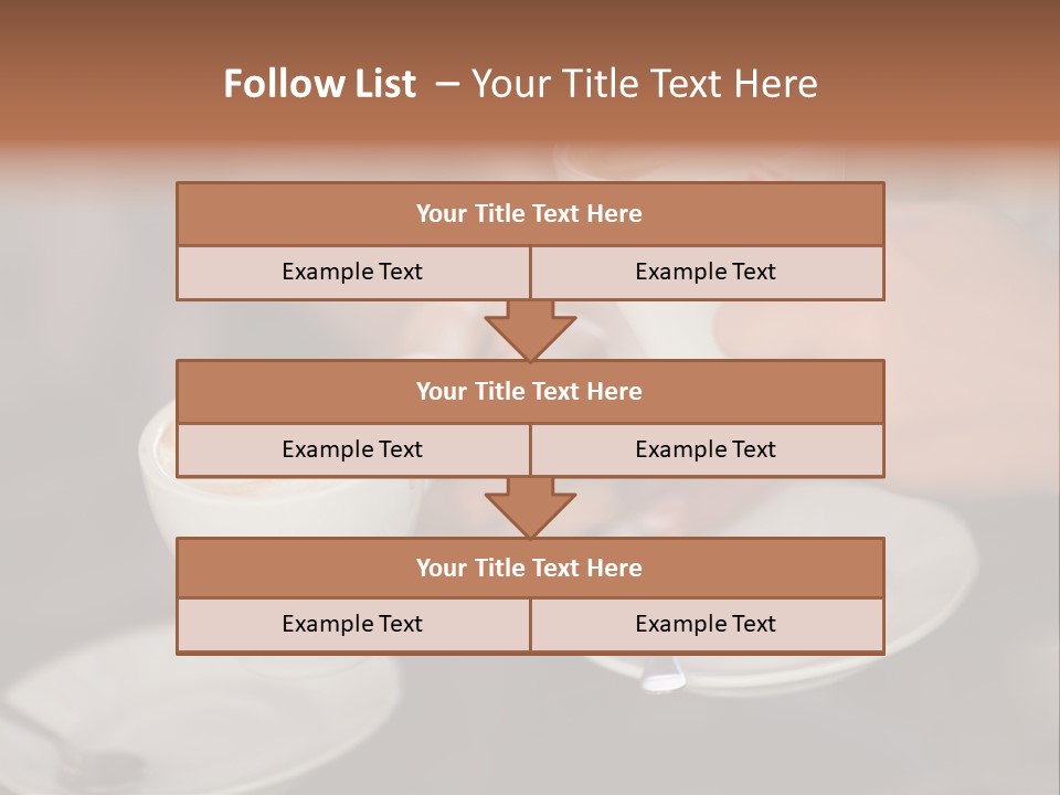 A Couple Of People Holding Cups Of Coffee PowerPoint Template