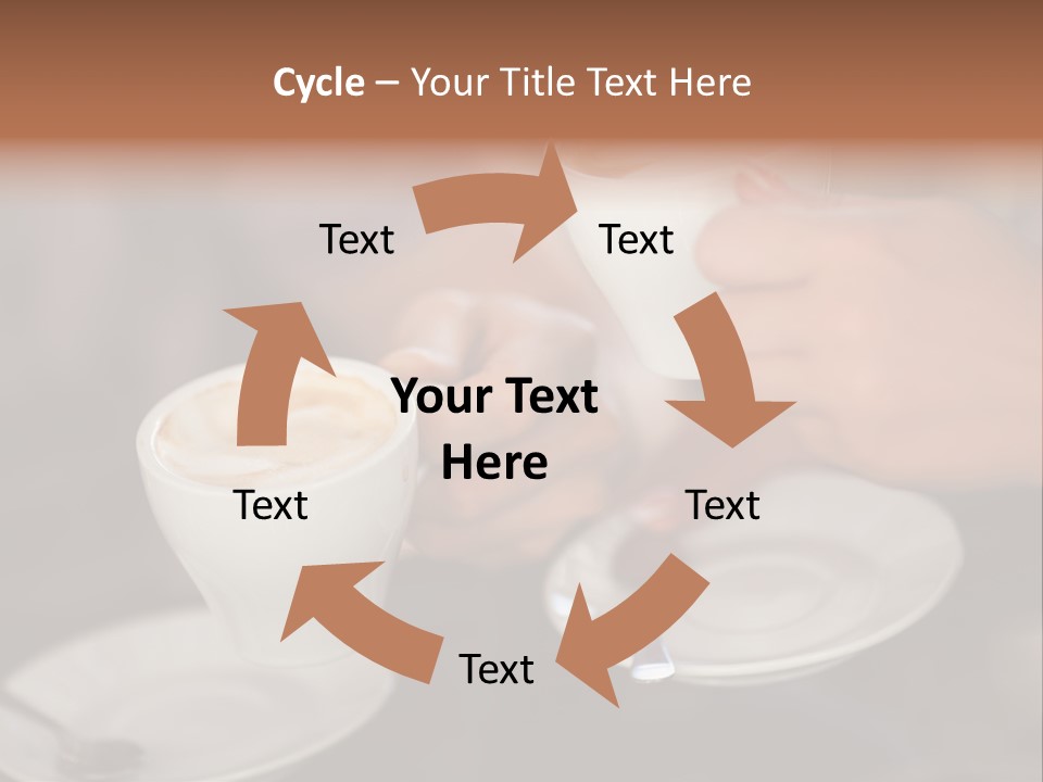 A Couple Of People Holding Cups Of Coffee PowerPoint Template