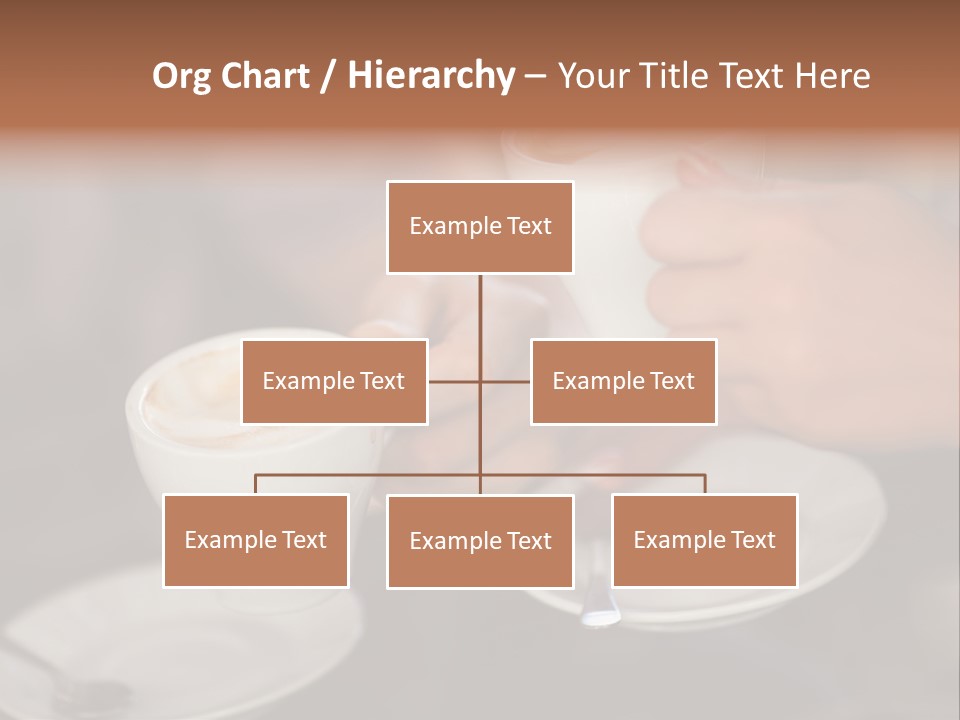 A Couple Of People Holding Cups Of Coffee PowerPoint Template