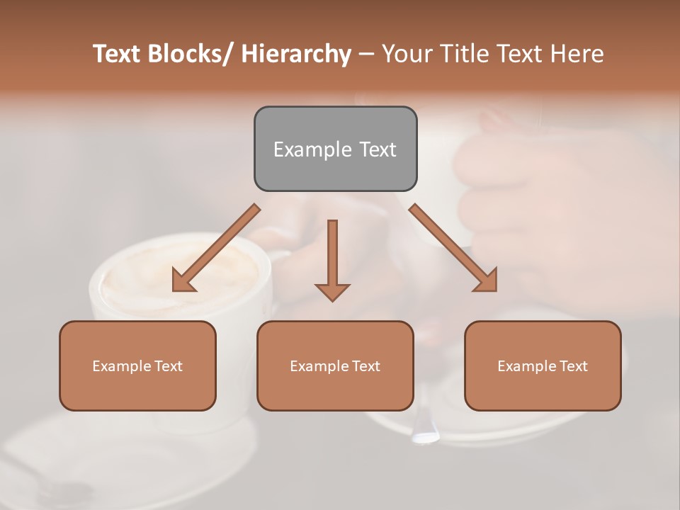 A Couple Of People Holding Cups Of Coffee PowerPoint Template