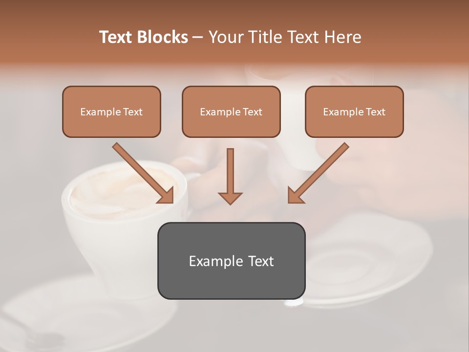 A Couple Of People Holding Cups Of Coffee PowerPoint Template