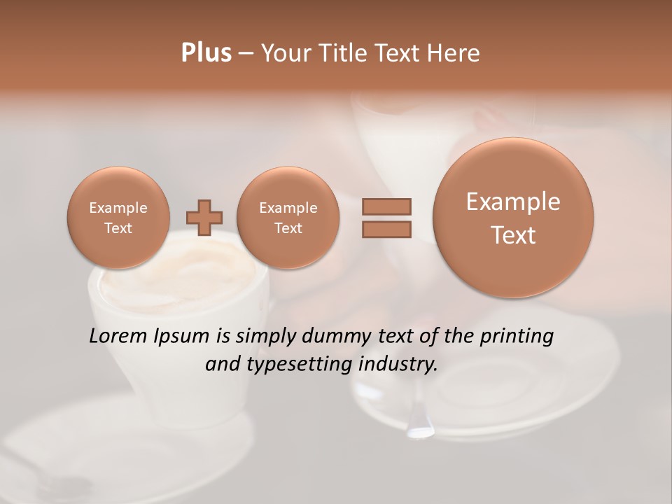 A Couple Of People Holding Cups Of Coffee PowerPoint Template