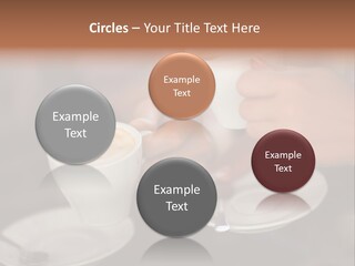 A Couple Of People Holding Cups Of Coffee PowerPoint Template