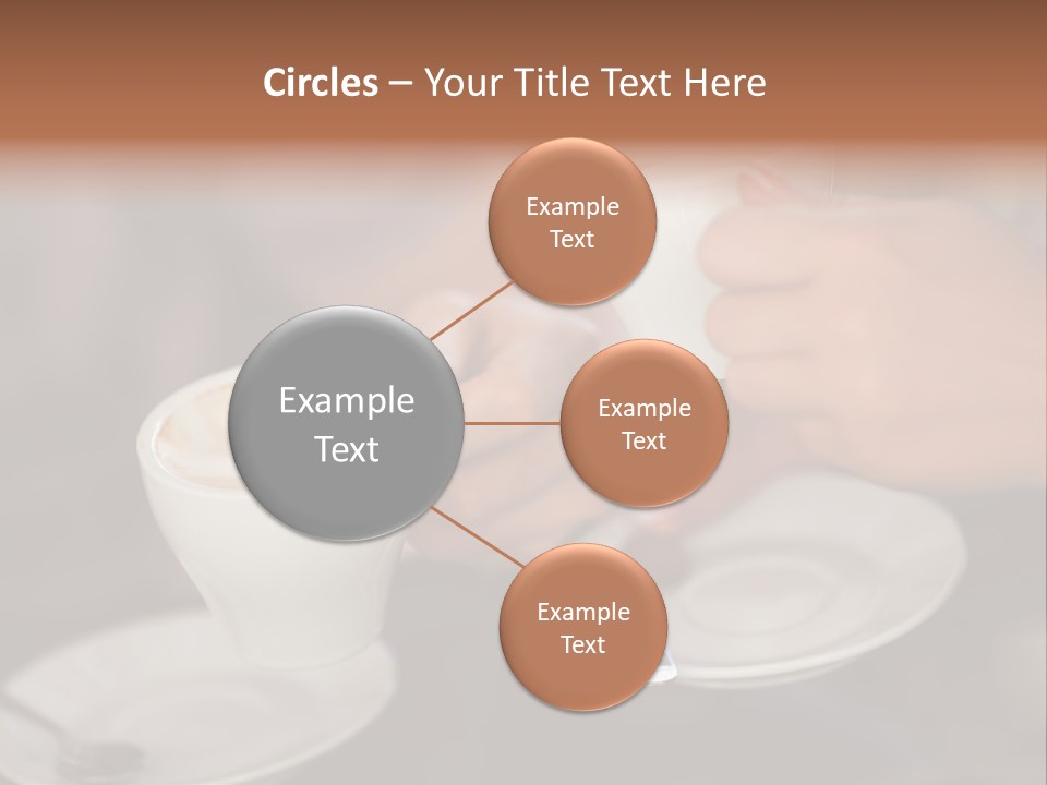 A Couple Of People Holding Cups Of Coffee PowerPoint Template