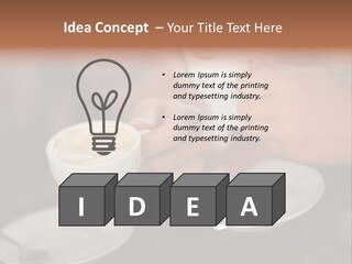 A Couple Of People Holding Cups Of Coffee PowerPoint Template