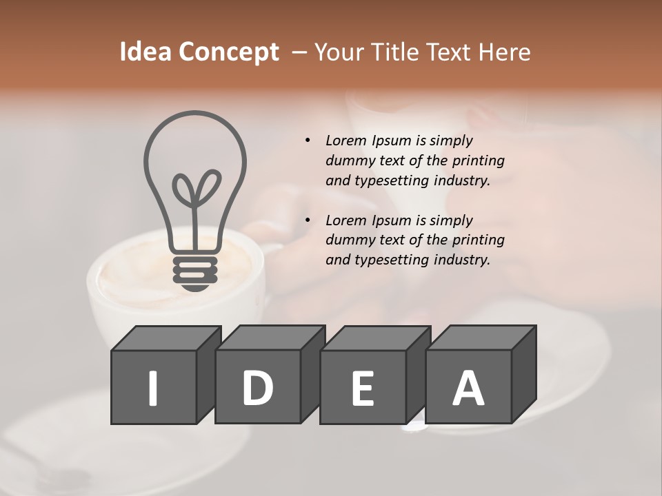 A Couple Of People Holding Cups Of Coffee PowerPoint Template