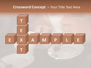 A Couple Of People Holding Cups Of Coffee PowerPoint Template