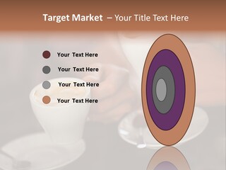 A Couple Of People Holding Cups Of Coffee PowerPoint Template