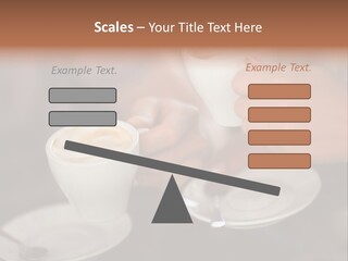 A Couple Of People Holding Cups Of Coffee PowerPoint Template