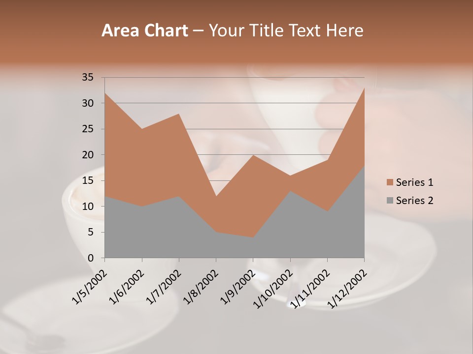 A Couple Of People Holding Cups Of Coffee PowerPoint Template