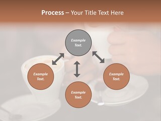 A Couple Of People Holding Cups Of Coffee PowerPoint Template