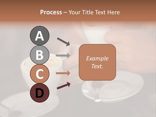 A Couple Of People Holding Cups Of Coffee PowerPoint Template