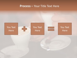 A Couple Of People Holding Cups Of Coffee PowerPoint Template