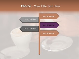 A Couple Of People Holding Cups Of Coffee PowerPoint Template