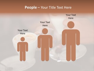 A Couple Of People Holding Cups Of Coffee PowerPoint Template