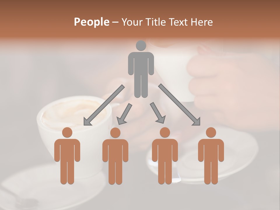 A Couple Of People Holding Cups Of Coffee PowerPoint Template