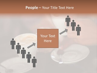 A Couple Of People Holding Cups Of Coffee PowerPoint Template