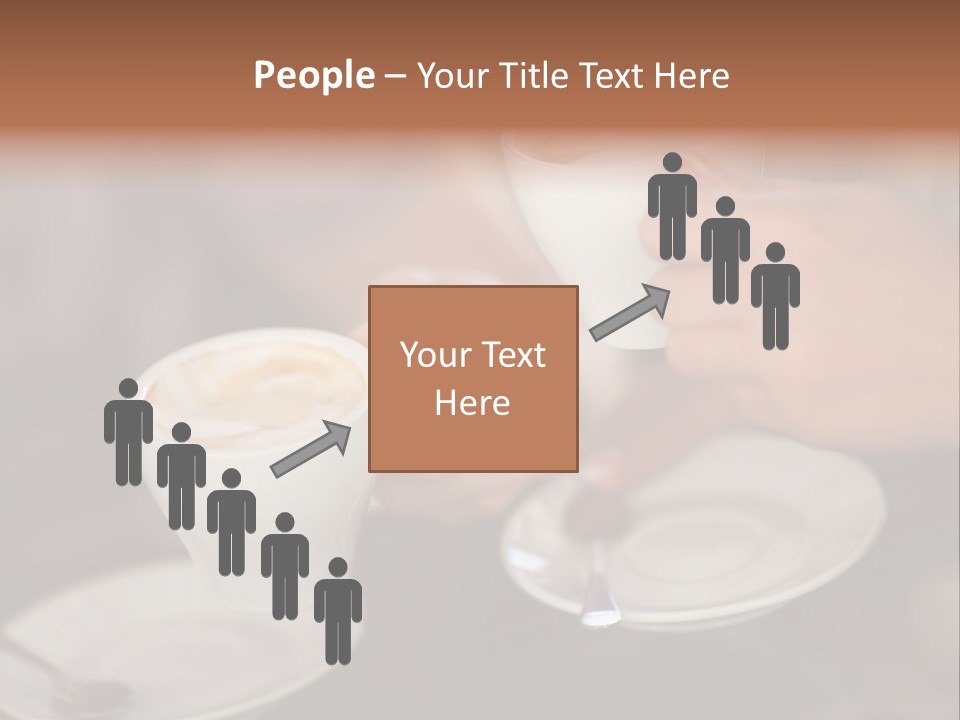 A Couple Of People Holding Cups Of Coffee PowerPoint Template