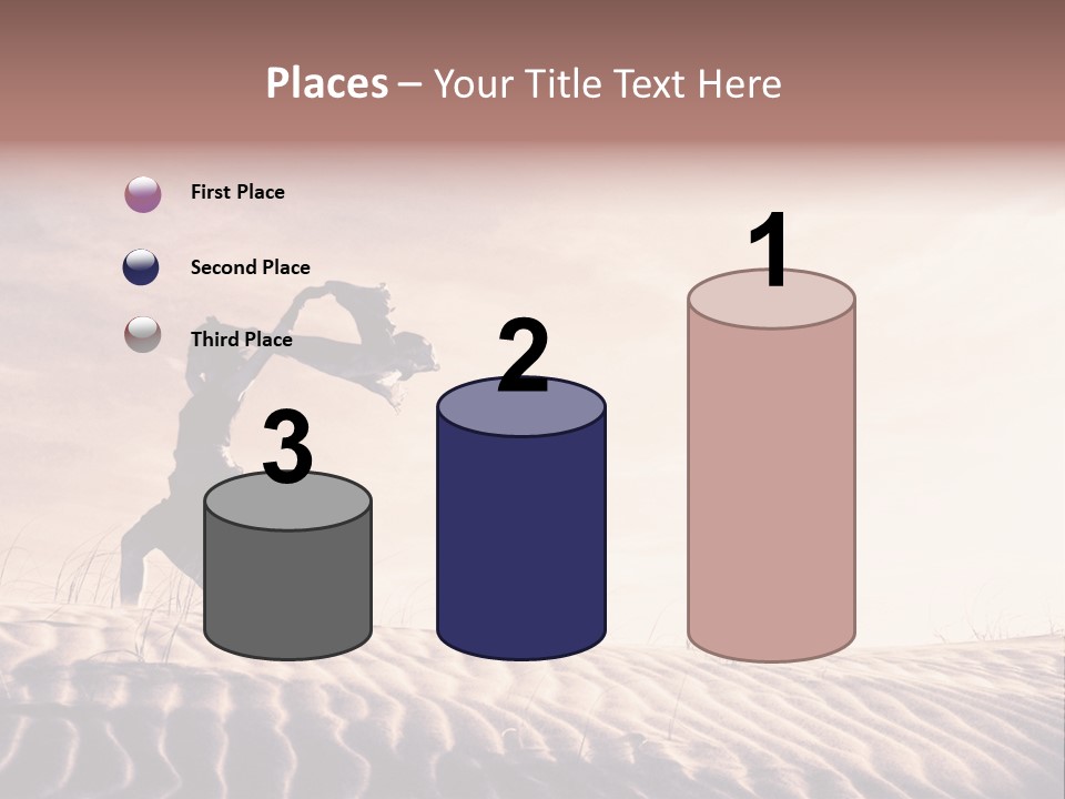 Black And White Strength Dune PowerPoint Template